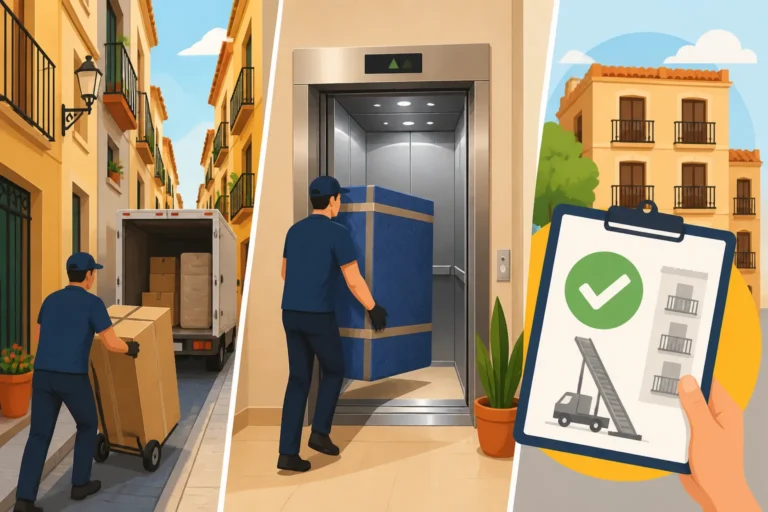 Delivery Day in a Spanish Building: Narrow Streets, Lifts, and Permits